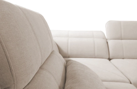 Ecksofa mit Schlaffunktion Cetara XII grau braun rechtsseitig stilvolles Design bequeme Schiebelehnen zwei Bettkästen