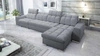 Ecksofa mit Schlaffunktion Luigi XII graues rechtsseitiges ein stilvolles Ecksofa für das Wohnzimmer in einer minimalistischen und eleganten Ausführung