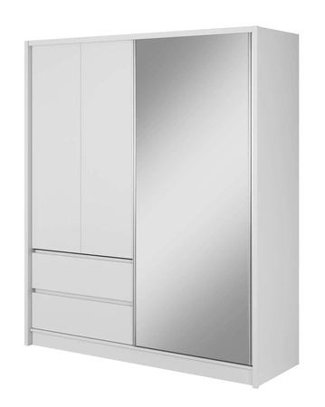 Schiebeschrank Cento 184 cm weiß modernes Design Kleiderschrank ideal für Schlafzimmer Kleiderschrank oder Flur