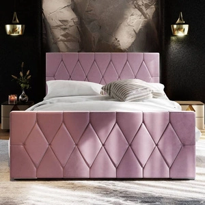 Polsterbett Sparks 160x200 heather mit Stauraum in einem modernen Stil mit einem markanten Kopf- und Fußteil