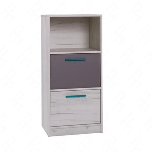 Schubladenkommode Rest 50 cm Eiche Handwerk weiß / Esche modernes und funktionelles Möbelstück für das Jugendzimmer