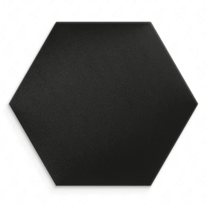Gepolstertes Paneel Hexagon 30x26 cm schwarzes stilvolles Wandpaneel Veloursstoff modische Dekoration jedes Interieurs