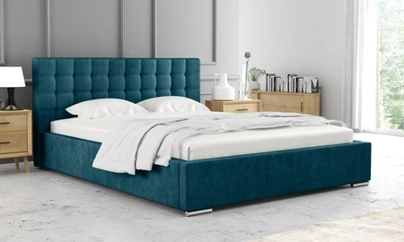 Polsterbett Umiky 180x200 türkis stilvolles Bett mit Bettzeugablage bequemes Kopfteil besticht durch sein elegantes Design