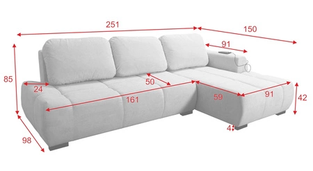 Ecksofa mit Schlaffunktion Zartes Puderrosa rechtsseitig stilvolles Design Ecksofa-Bett, das sich durch seine abgerundete Form auszeichnet