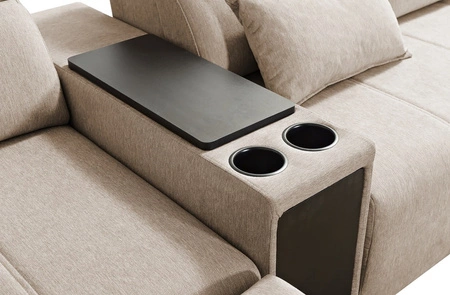 Ecksofa mit Schlaffunktion Tesalia V mint links komfortables Ecksofa mit Schublade und Schiebefunktion der Rückenlehne