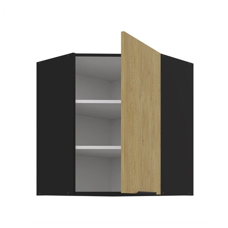 Eck-Küchenoberschrank Crotone 60x60 GN-72 1F Metallkantengriff feuchtigkeits- und beschädigungsbeständiger Schrank