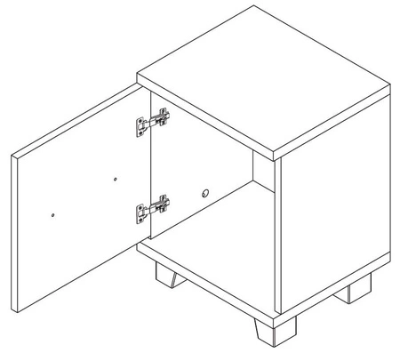Nachttisch Maximus Weiß funktionelles Möbelstück für ein Schlafzimmer oder ein Jugendzimmer Kante mit einem speziellen Furnier beendet