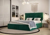 Polsterbett Hestia 140x200 mit Stauraum Flaschengrün moderner skandinavischer Stil mit bequemem Kopfteil