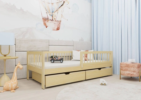 Holzbett Pluto 90x180 cm Kiefer modernes Design solide Konstruktion Kinderbett aus massivem Kiefernholz