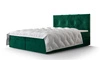 Boxspringbett Arvada 180x200 flaschengrün Bett im modernen skandinavischen Stil mit gepolstertem Kopfteil