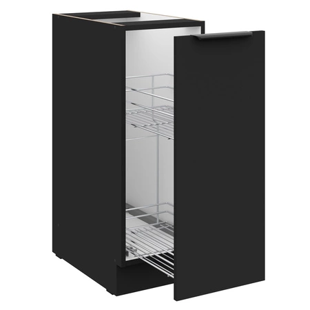 Cargo Küchenschrank Schwarz 30 D CARGO BB Metallkantengriff feuchtigkeits- und beschädigungsbeständiger Schrank