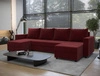 Ecksofa mit Schlaffunktion Pasco U bordeauxfarbenes klassisches Design geschmackvoller Korpus mit garantierter Funktionalität und Komfort weicher Stoff