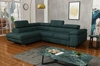 Ecksofa mit Schlaffunktion Ganta bottle green linke Seite moderner Veloursstoff garantiert höchsten Komfort und Funktionalität