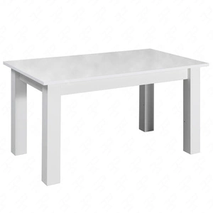 Couchtisch Dallas T22 102 cm weiß glänzend modernes Möbeldesign Kante des Couchtisches mit Spezialfurnier bearbeitet