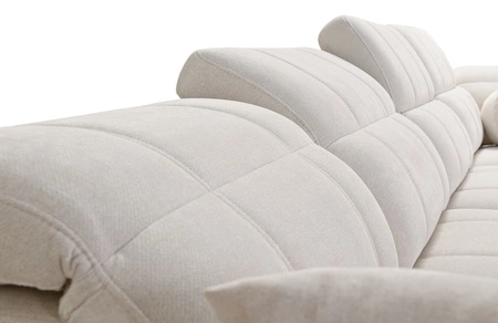 Ecksofa mit Schlaffunktion Penejos XI dunkelbeige rechtes Ecksofa mit verstellbaren Kopfstützen und zwei Bettkästen