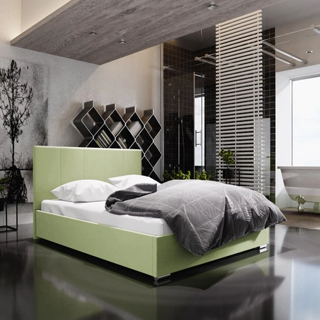 Lugo gepolstertes Bett 140x200 mint mit Kopfteil im modernen Stil ideal für Schlafzimmer