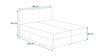 Boxspringbett Fargo 180x200 beige Bett im modernen skandinavischen Stil mit markantem Kopfteil