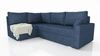 Ecksofa mit Schlaffunktion Nofi blau links modernes Design ein schlichter und stilvoller Korpus, der in jede Einrichtung passt