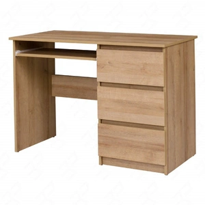 Schreibtisch mit Schubladen Simple 110 cm Eiche riviera funktionelles Möbelstück für das Jugendzimmer oder Büro