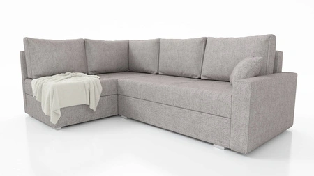 Ecksofa mit Schlaffunktion Nofi dunkelbeige links modernes Design ein schlichter und stilvoller Korpus, der in jede Einrichtung passt