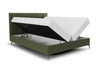 Boxspringbett Irvine 140x200 grün Stilvolles Bett mit Bettzeugablage und hohem Kopfteil besticht durch sein elegantes Design