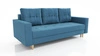 Sofa Vaso blau bequemes Sofa für Wohnzimmer skandinavischen Stil hölzerne hohe Beine Bettwäsche Container