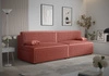 Brandon XL Schlafsofa Indian Pink modernes Design und breite Funktionalität dreidimensionalen Stoff mit ausdrucksstarken Streifen