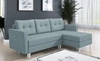 Ecksofa mit Schlaffunktion Telsze arctic blue universal elegantes Ecksofa in skandinavischer Form großes Bettzeugfach