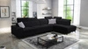 Ecksofa mit Schlaffunktion Kelly Sleek XI schwarz rechtsseitig stilvolles und bequemes Ecksofa aus strapazierfähigem Webstoff