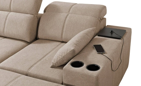 Ecksofa mit Schlaffunktion Tesalia VI mint right modernes und bequemes Ecksofa mit Schiebefunktion der Rückenlehne