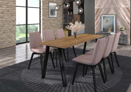 Malden Tisch 185x67 cm handwerkliche Eiche / schwarz einfache Form der Möbel mit stilvollen schwarzen Loft-Stil Beine bereichert auslaufsicher Platte