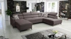 Ecksofa mit Schlaffunktion Savona VI braun links elegantes und bequemes Ecksofa für Wohnzimmer mit zwei Bettkästen 