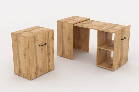 Schreibtisch Klapptisch Smart eiche wotan stilvoll und funktional für das Büro Arbeitszimmer oder Jugendzimmer