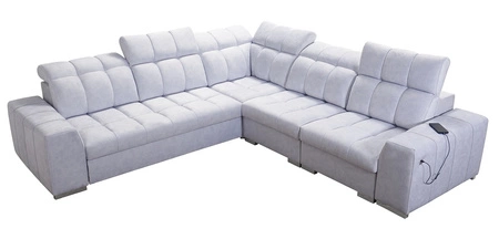 Ecksofa mit Schlaffunktion Luigi III grau rechts bequemes Ecksofa für das Wohnzimmer perfekt für die tägliche Entspannung