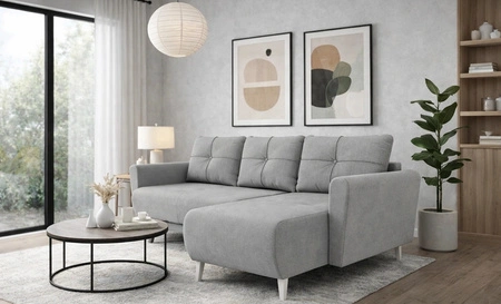 Ecksofa mit Schlaffunktion Felicie hellgrau Universal-Ecksofa stilvolles Design das sich in jede Einrichtung einfügt