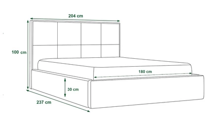 Polsterbett Belli 180x200 beige stilvolles Bett mit Bettzeugablage komfortables Kopfteil besticht durch sein elegantes Design