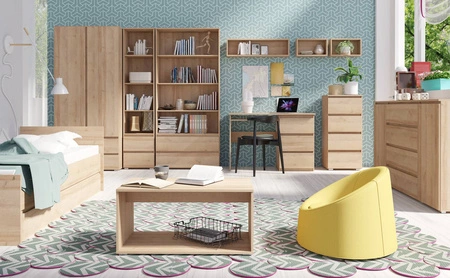 Bett Simple 80x200 cm Eiche sonoma Funktionsmöbel für das Jugendzimmer