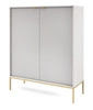 Kommode Lovro 104 cm grau modernes Design Kommode mit Gold bereichert wird Liebhaber der expressiven Interieur begeistern