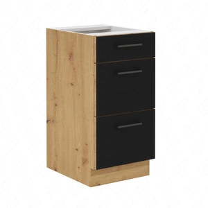 Stehender Küchenschrank mit Schubladen Monza 40 D 3S BB dampf-, hitze- und spritzwasserbeständiger Schrank