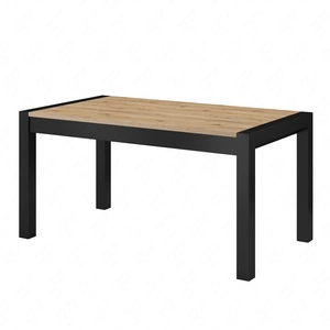 Klapptisch Aktiv 90x160-200-240 cm Eiche taurus / schwarz klassische Form perfekt für das Esszimmer widerstandsfähige Platte