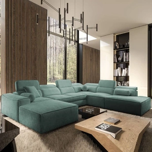 Ecksofa mit Schlaffunktion Viano X patina linke Seite Designer Ecksofa für Wohnzimmer im modernen Stil verstellbare Kopfstützen