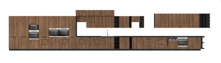 Brianza Eck-Küchenwandschrank 60x60 GN-108 2F Metallkantengriff feuchtigkeits- und beschädigungsbeständiger Schrank