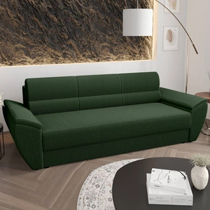 Sofa Fogu Bis grün stilvolles Sofa mit bequemen Armlehnen Cord-Polsterung Stoff Bettzeug Container