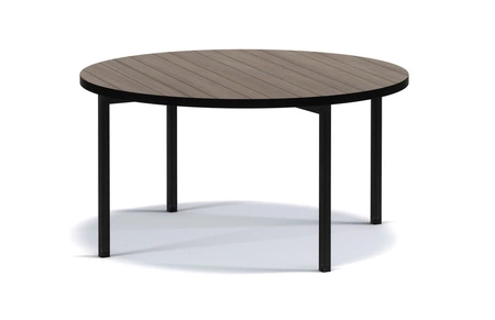 Couchtisch rund 80 cm Sampi Kapitänsdeck zeitloses Design solides Metallgestell idealer Tisch für jede Umgebung