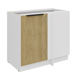 Eck-Küchenschrank Cremona 105 ND 1F BB rechts Metallkante Griff Feuchtigkeit und Beschädigung Widerstand