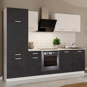 Das Küchenset Toni 260 cm weiß / matera passt hervorragend in klassische Einrichtungen