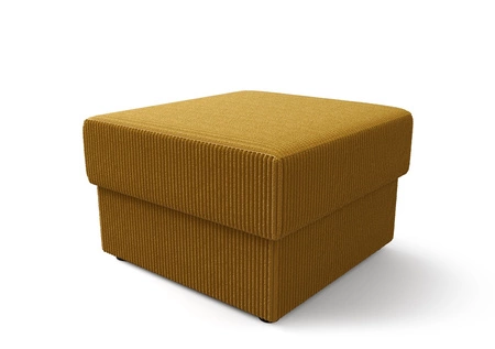 Pouffe Fogu Honig-Gelb stilvolles Design Pouffe ideal für die Vervollständigung einer Anordnung weichen Cord-Stoff mit markanten Streifen