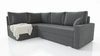 Ecksofa mit Schlaffunktion Nofi dunkelgrau linke Ecke modernes Design schlichtes und stilvolles Design passend zu jeder Einrichtung
