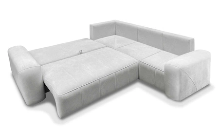 Ecksofa mit Schlaffunktion Bovec III beige rechts äußerst stilvolles Ecksofa perfekt für ein geräumiges Wohnzimmer