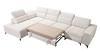 Ecksofa mit Schlaffunktion Penejos XI Lux beige linke Seite stilvolles Ecksofa mit bequemem ausziehbarem Fußteil